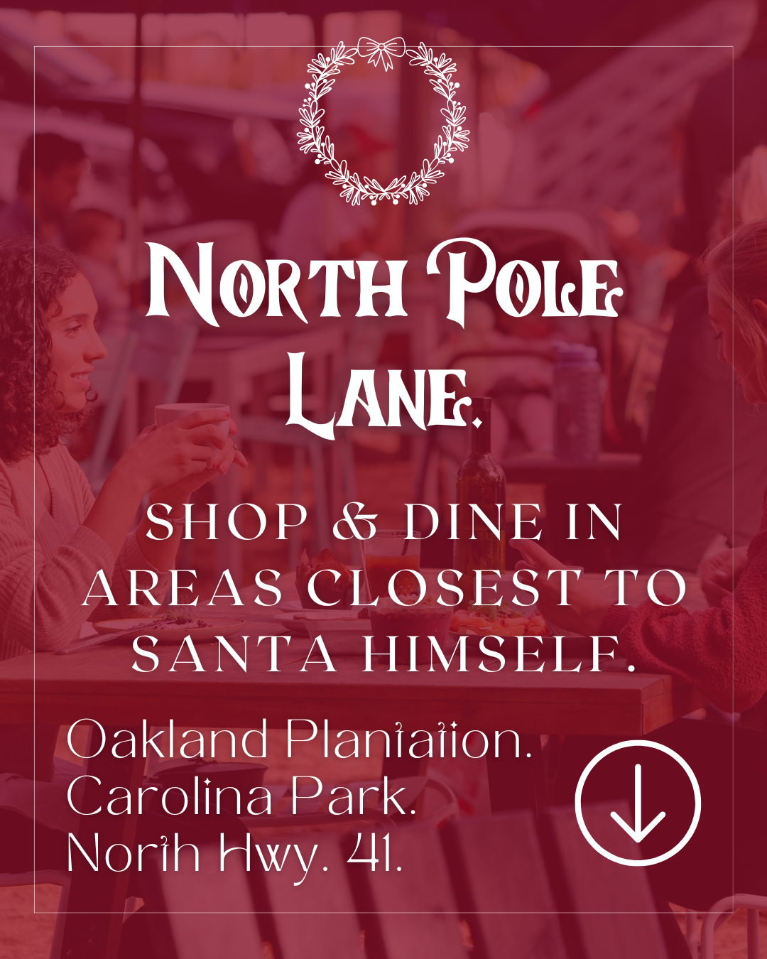 North Pole Lane w arrow